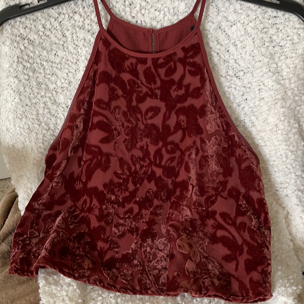 FOREVER 21 Velvet Crop Top